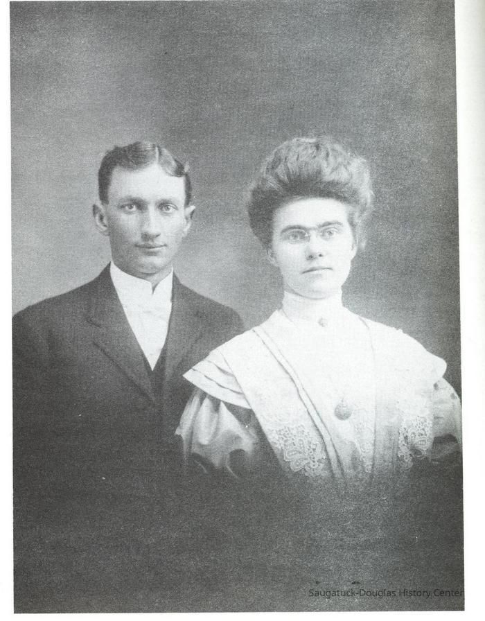 Joseph and Ida (Brown) Prentice, circa 1907; From the Family History by Willard J. Prentice, 1986