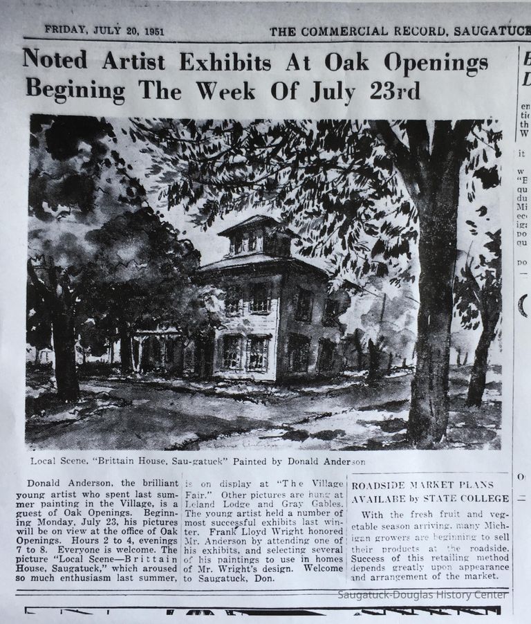          Donald Anderson article in Commerical Record picture number 1
   