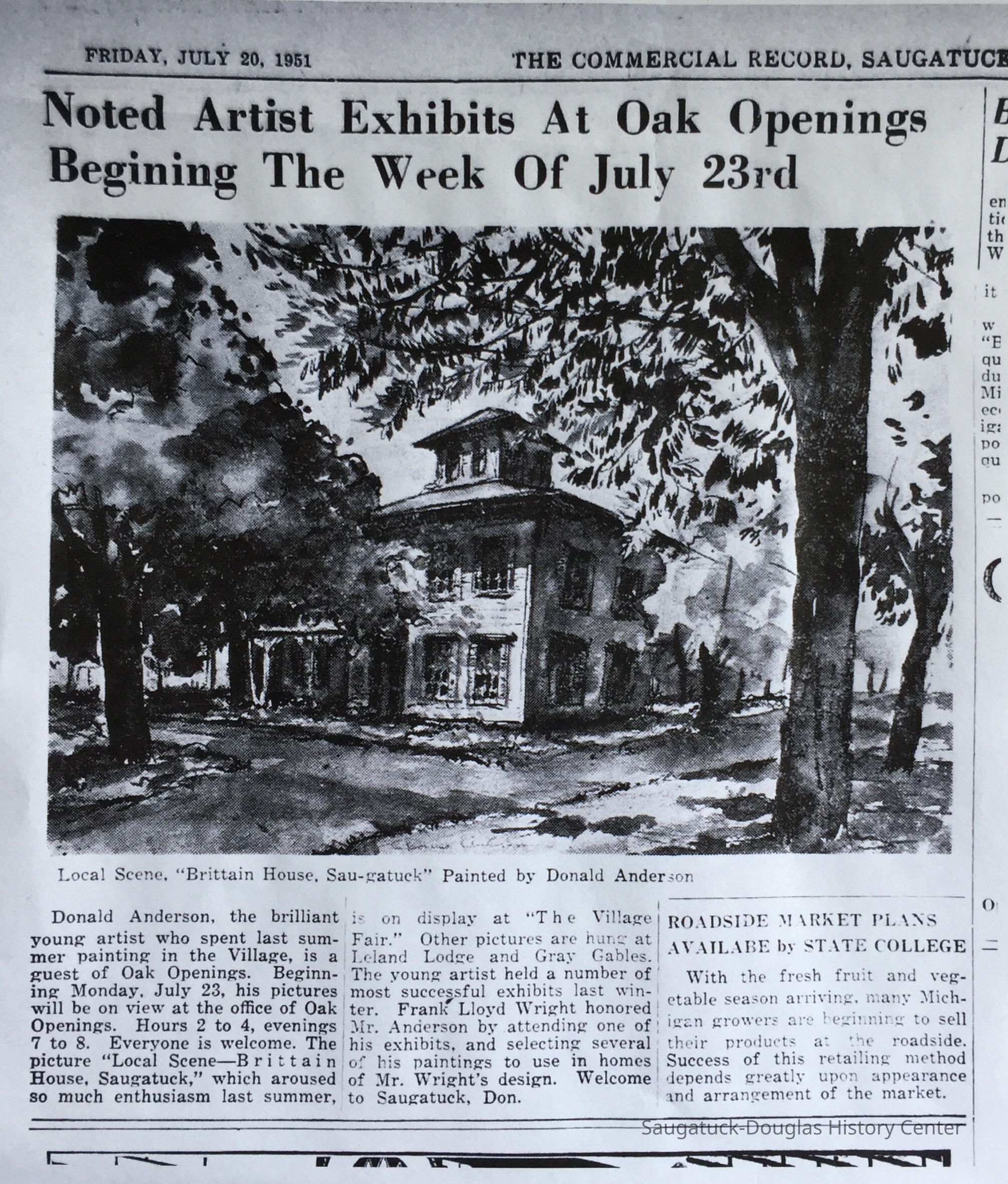          Donald Anderson article in Commerical Record picture number 1
   
