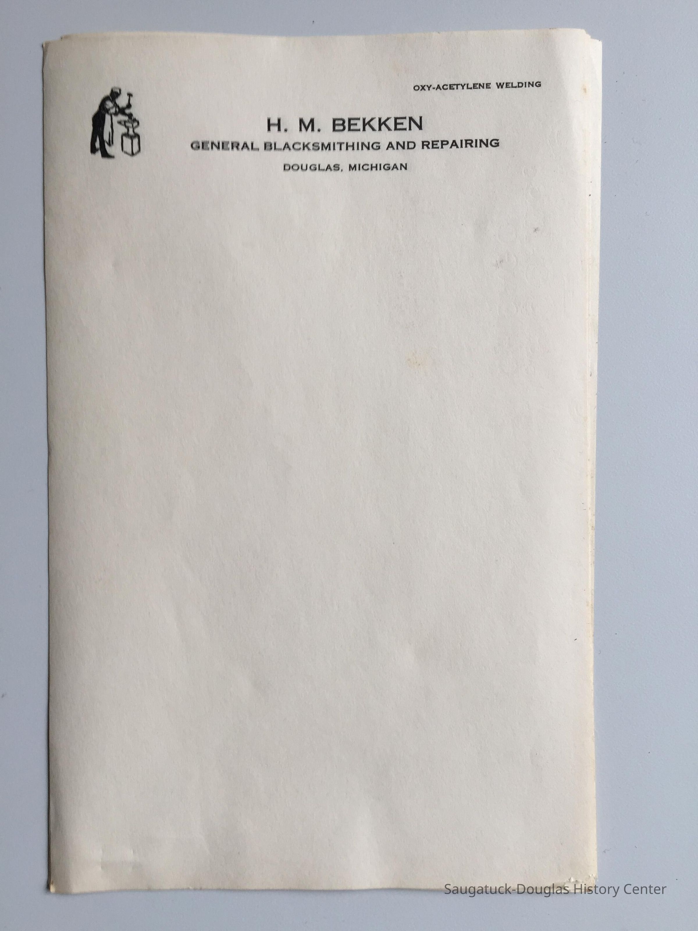H. M. Bekken letterhead picture number 1