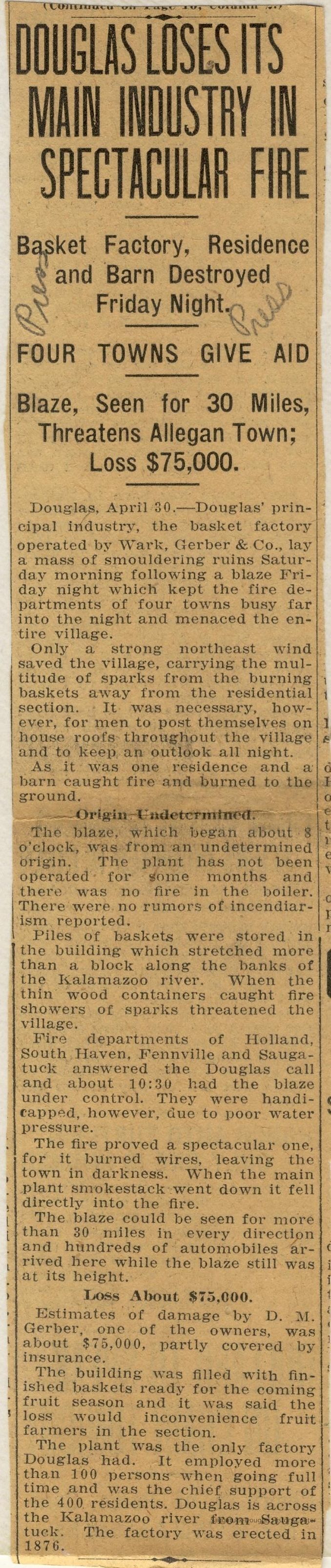          1924; Douglas basket factory
   