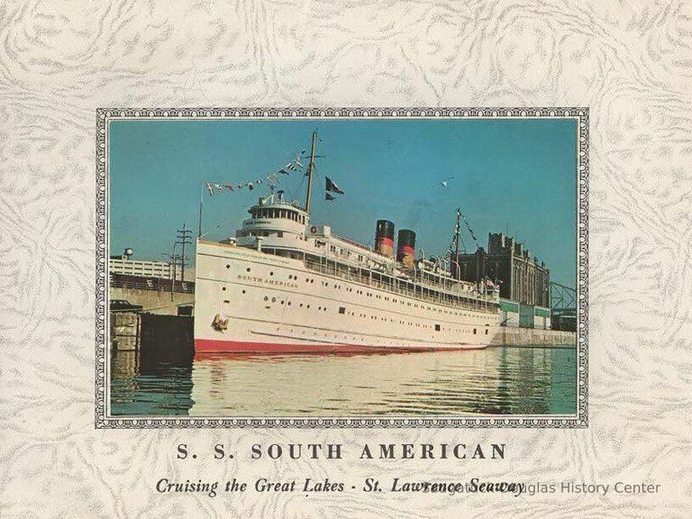          S.S. South American folder for postcards
   