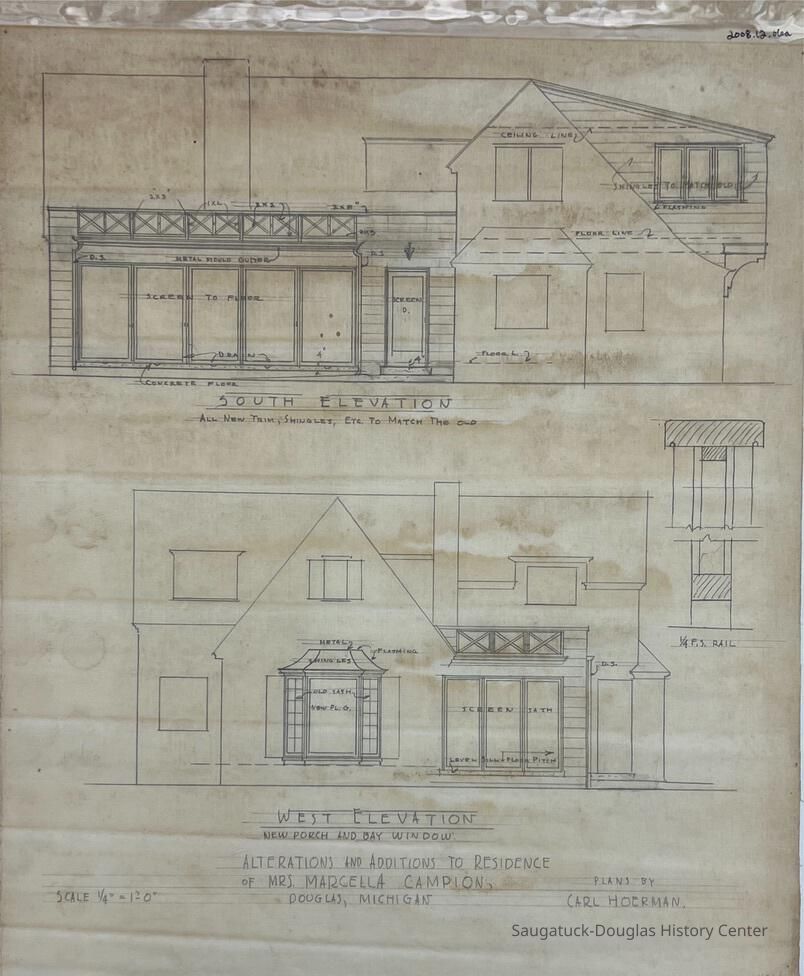 Alterations And Additions To Residence/Of Mrs. Marcella Campion,/Douglas Mich. (Campion) picture number 1