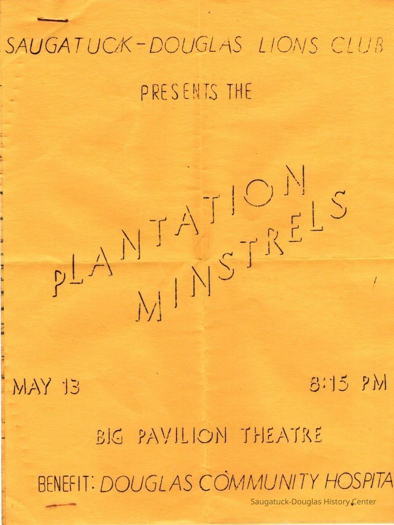          plantation Minstrels program
   
