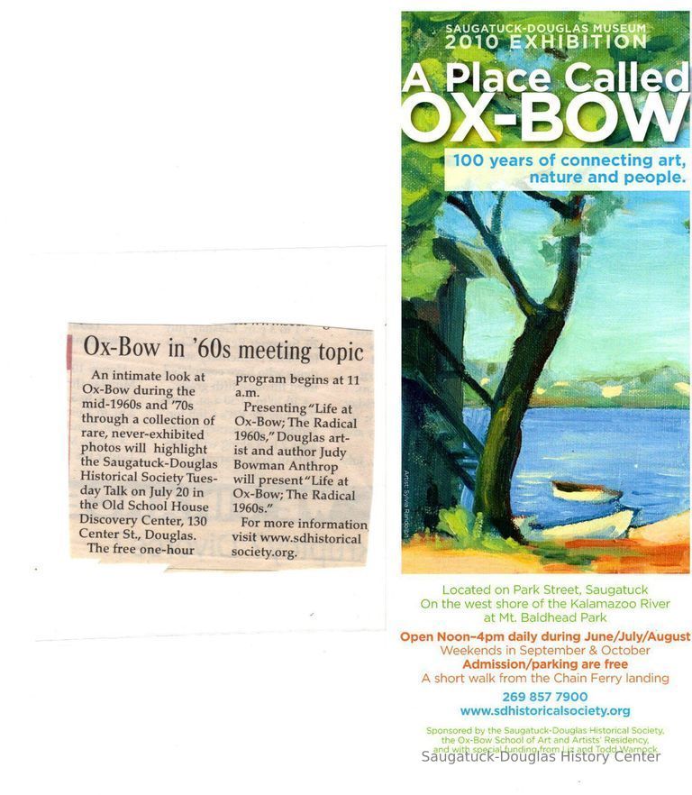          Ox Bow handbill and article
   