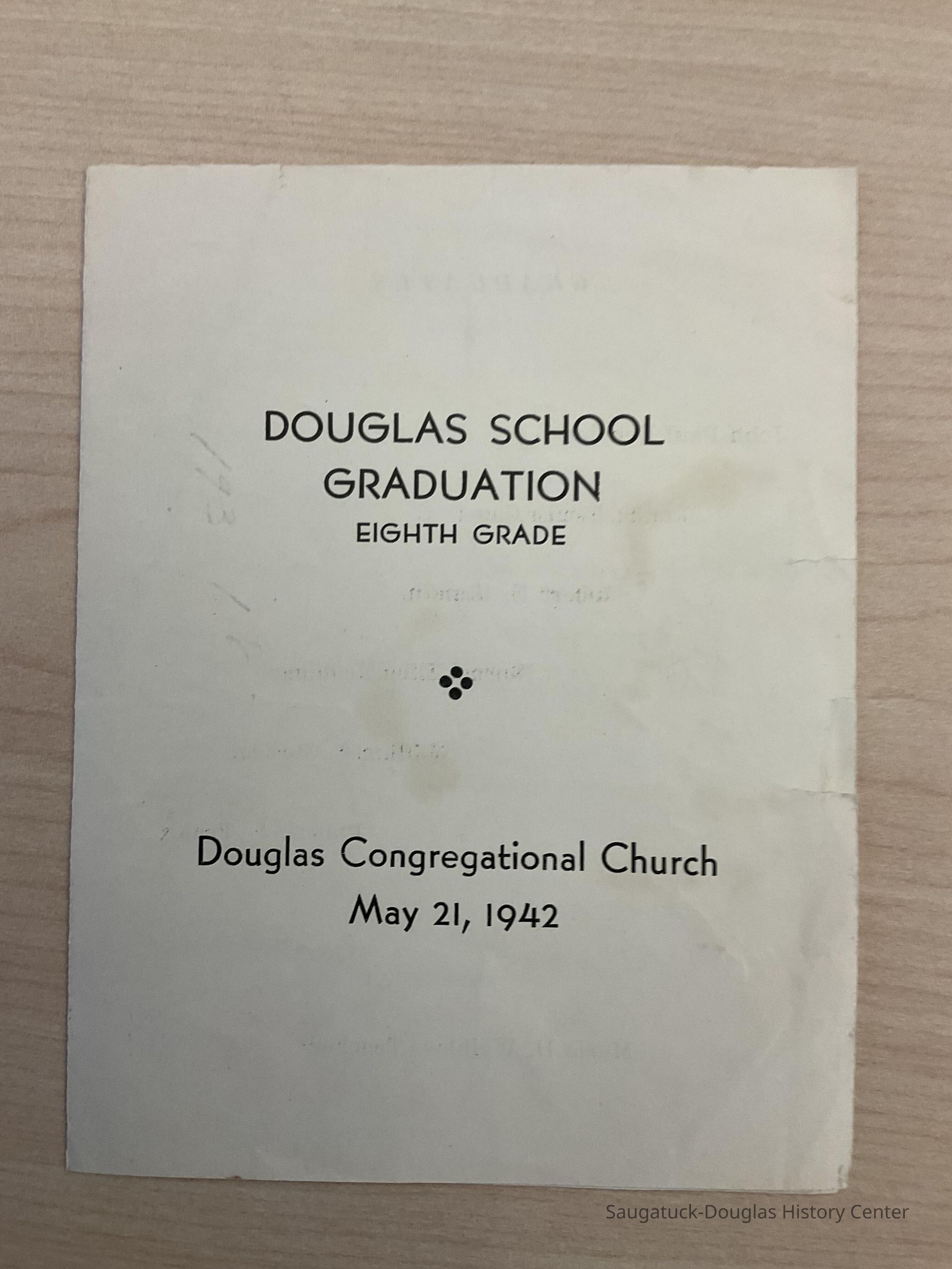 Douglas School Graduation Eight Grade, May 21, 1942 picture number 1