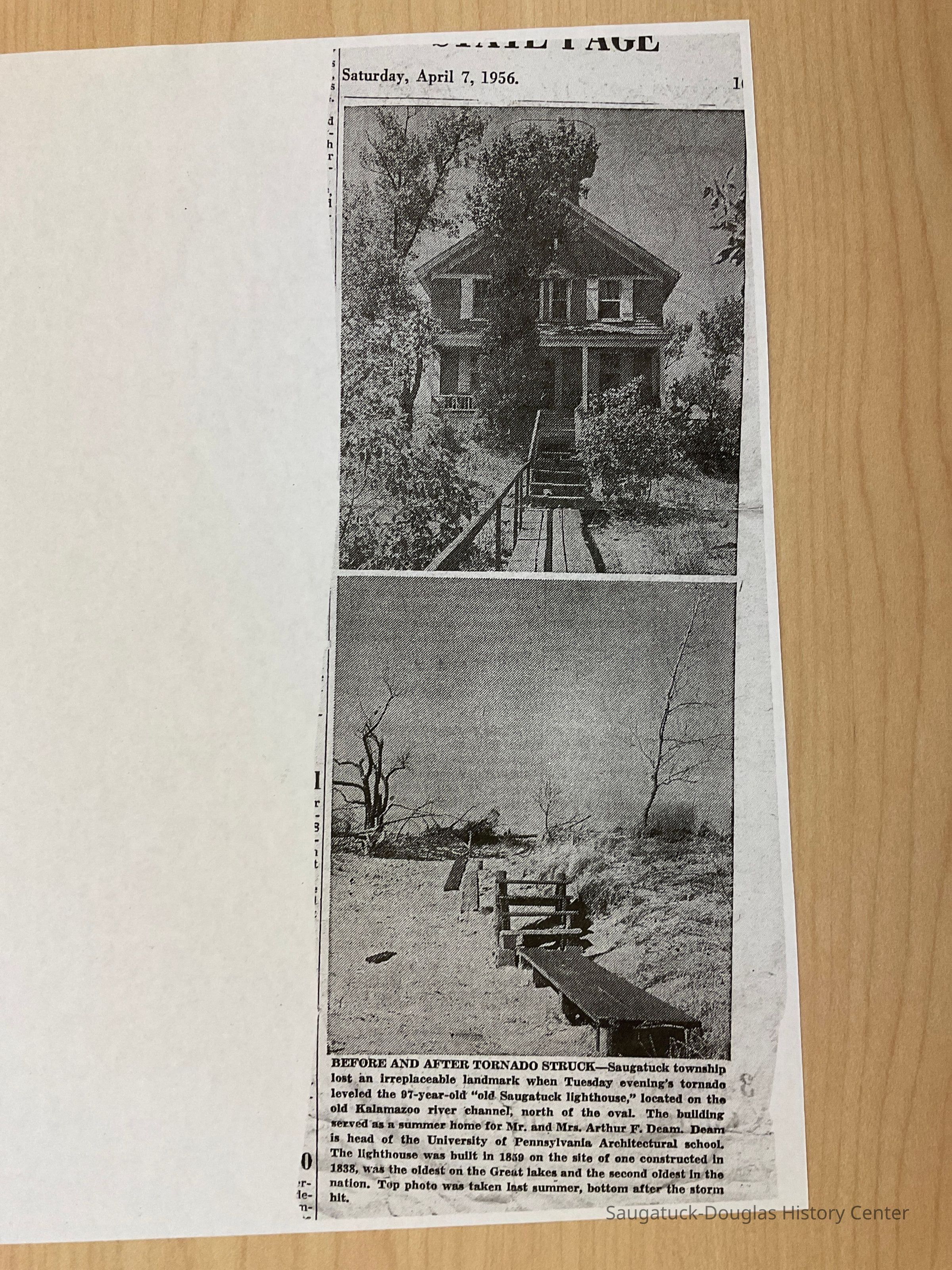          Before and after 1956 Tornado picture number 1
   