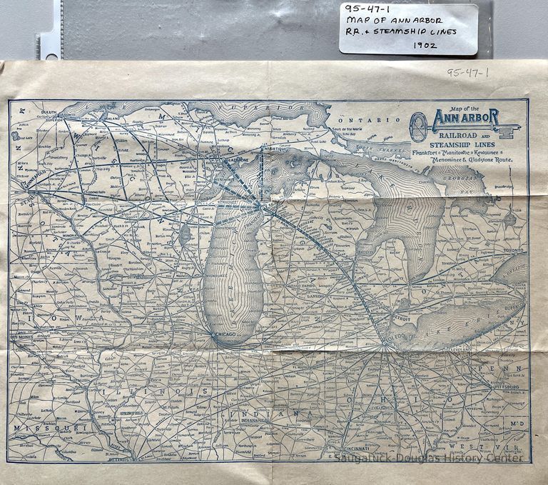          Map Ann Arbor Railroad and Steamship lines 1902 picture number 1
   