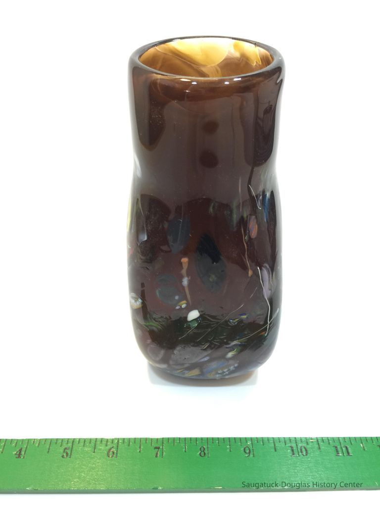Brown glass vase