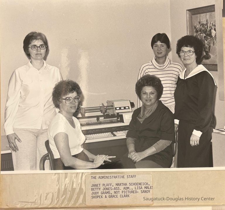          Janet Plaff, Martha Schoeneneich, Betty Jones, Lisa Males?, Judy Grams, not pictured Sandy Skopek and Grace Clark
   