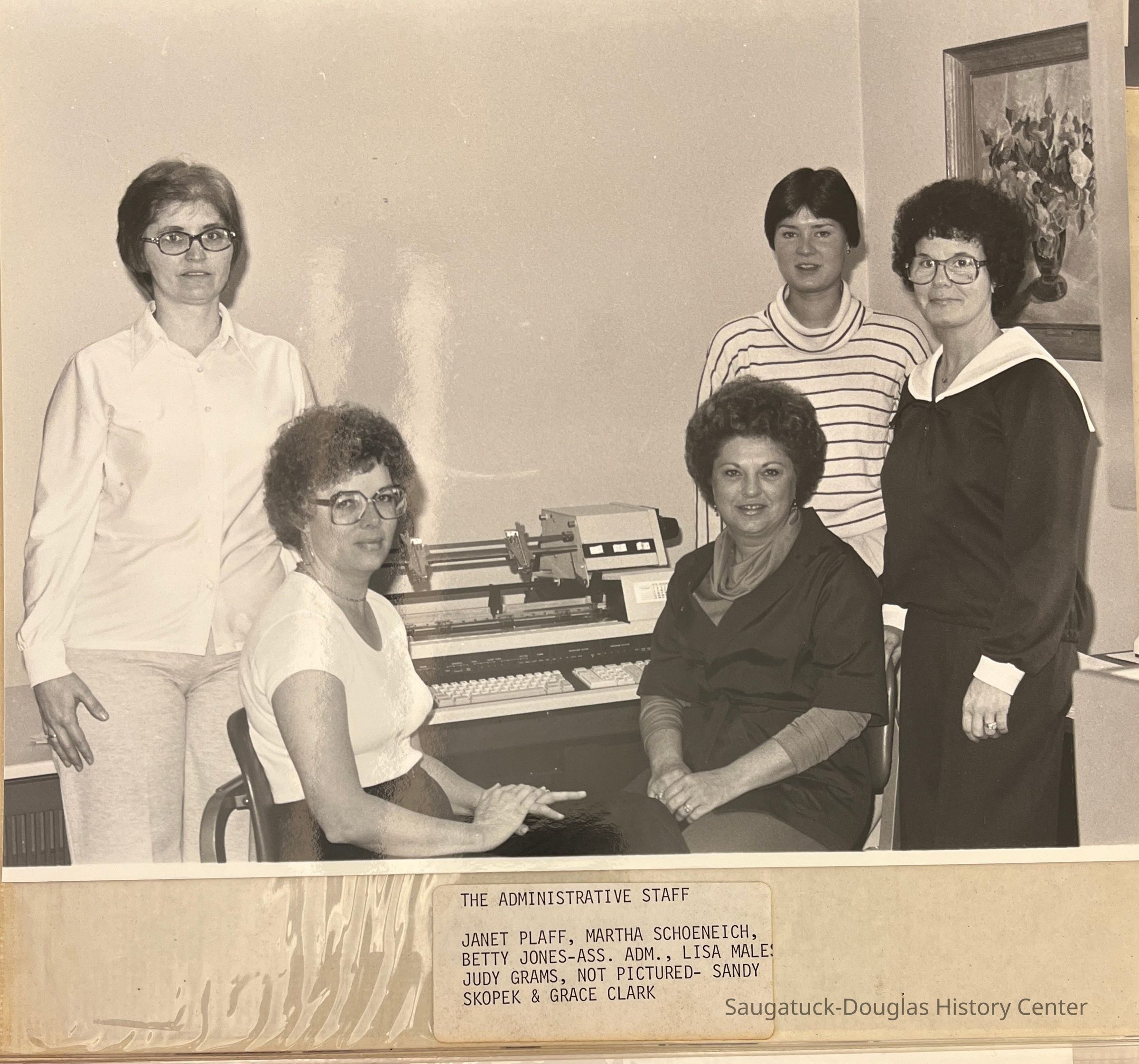          Janet Plaff, Martha Schoeneneich, Betty Jones, Lisa Males?, Judy Grams, not pictured Sandy Skopek and Grace Clark
   