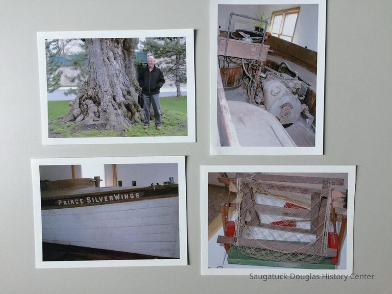          Demerest photos of Prince Silverwings, net reel model and Jim Schmiechen by a very old tree on the Demerest property picture number 1
   
