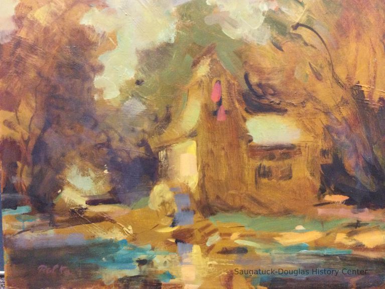          Peterson Mill; Abstract oil painting on canvas
   