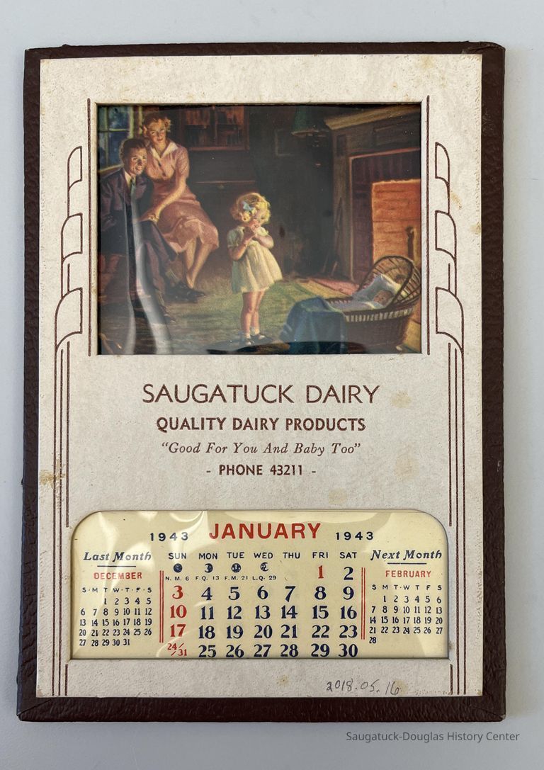 1943 Saugatuck Dairy Calendar