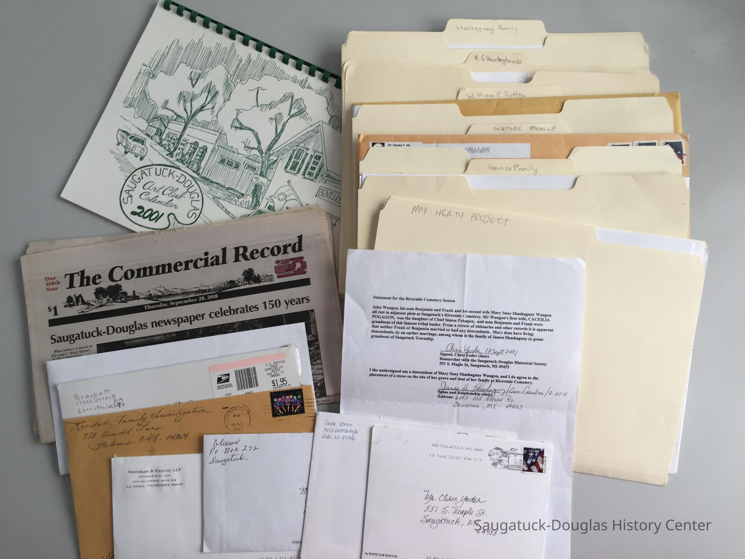 Chris Yoder research files, notes and correspondence picture number 1