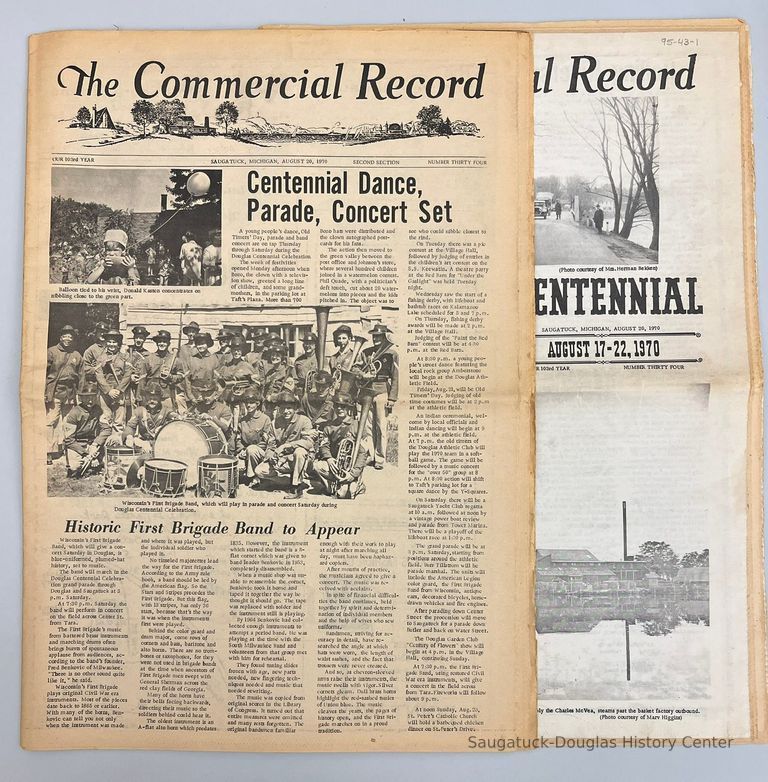          August 20, 1970 - Centennial 
August 20, 1970 Centennial Dance, Parade, Concert. special issue
   