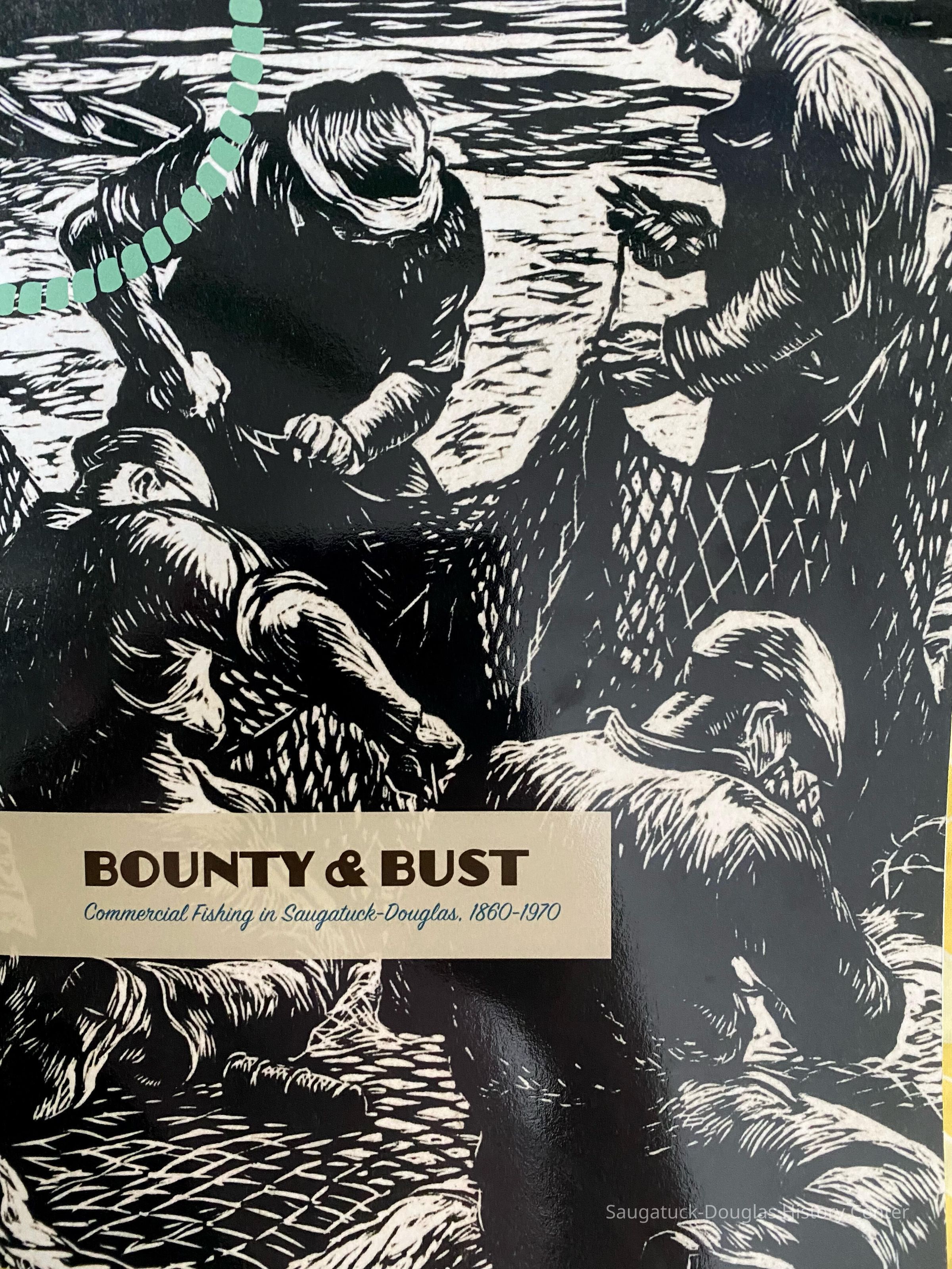 Bounty & Bust; Front cover of Bounty & Bust taken from the woodcut on paper “The Four Netmenders” by Robert von Neumann