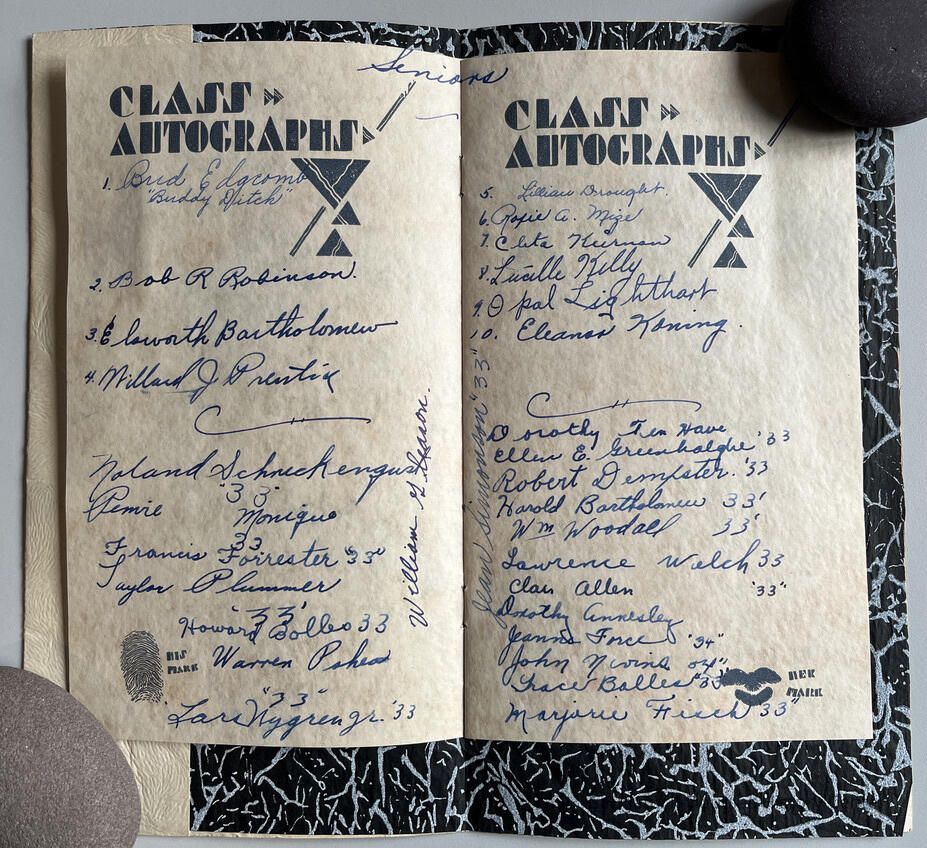 Saugatuck High School autograph book 1931 picture number 1