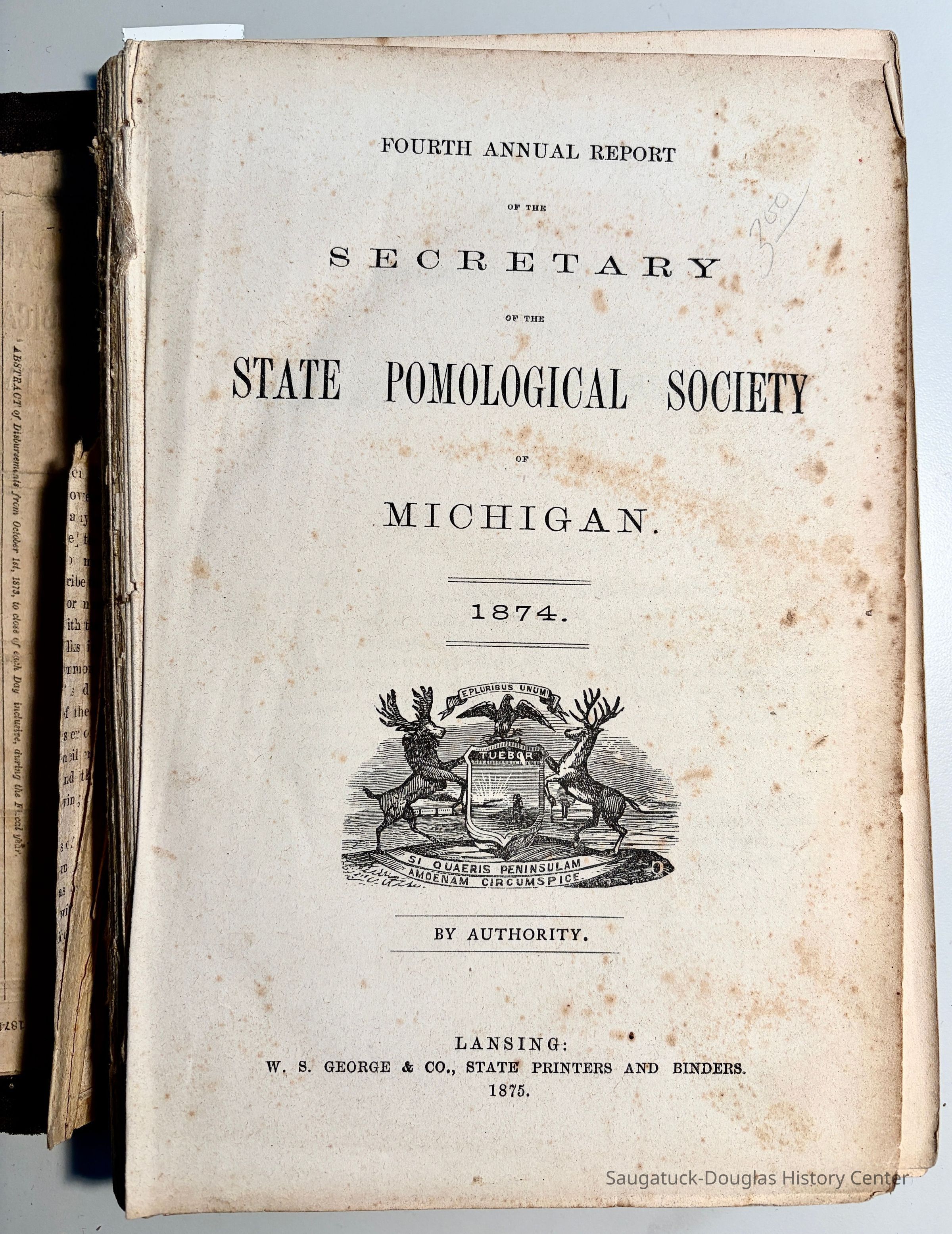          Fourth Annual Report of the Secretary of the State Pomological Society, Michigan 1874 picture number 1
   