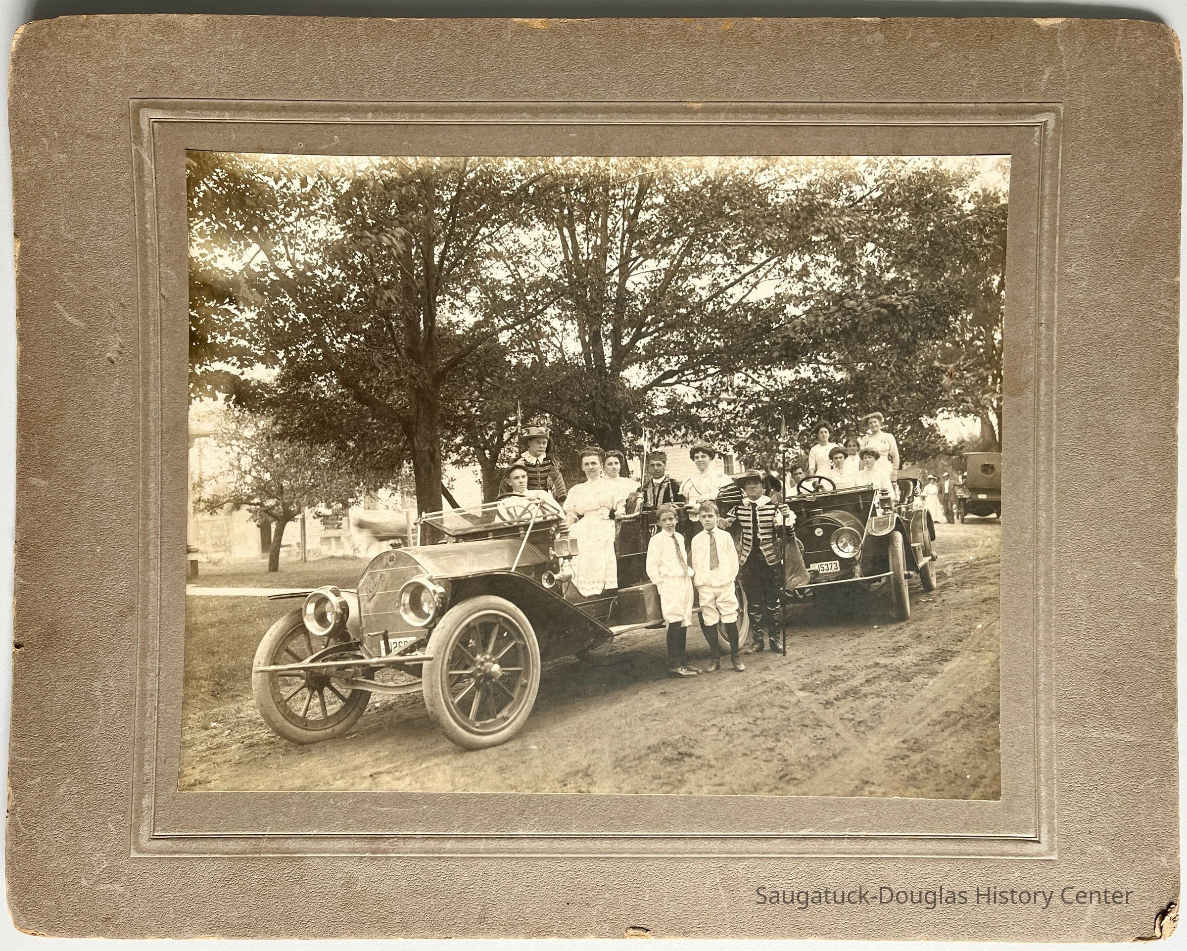 Cars with costumed people, c1910 picture number 1