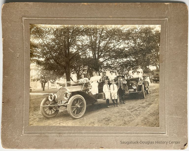          Cars with costumed people, c1910 picture number 1
   