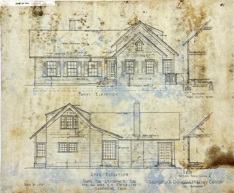          Plans For Residence For/Mr. And Mrs. V.T. Conklin/Claremont, Calif. (Conklin) picture number 1
   