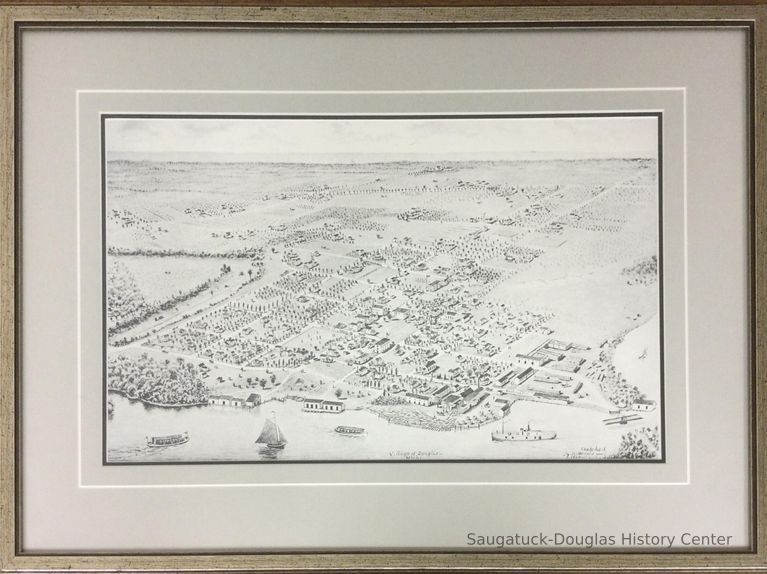          Sketch of a birds eye view of the Village of Douglas
   