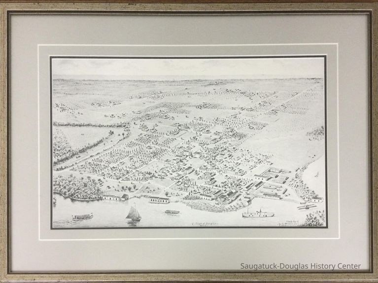          Sketch of a birds eye view of the Village of Douglas
   