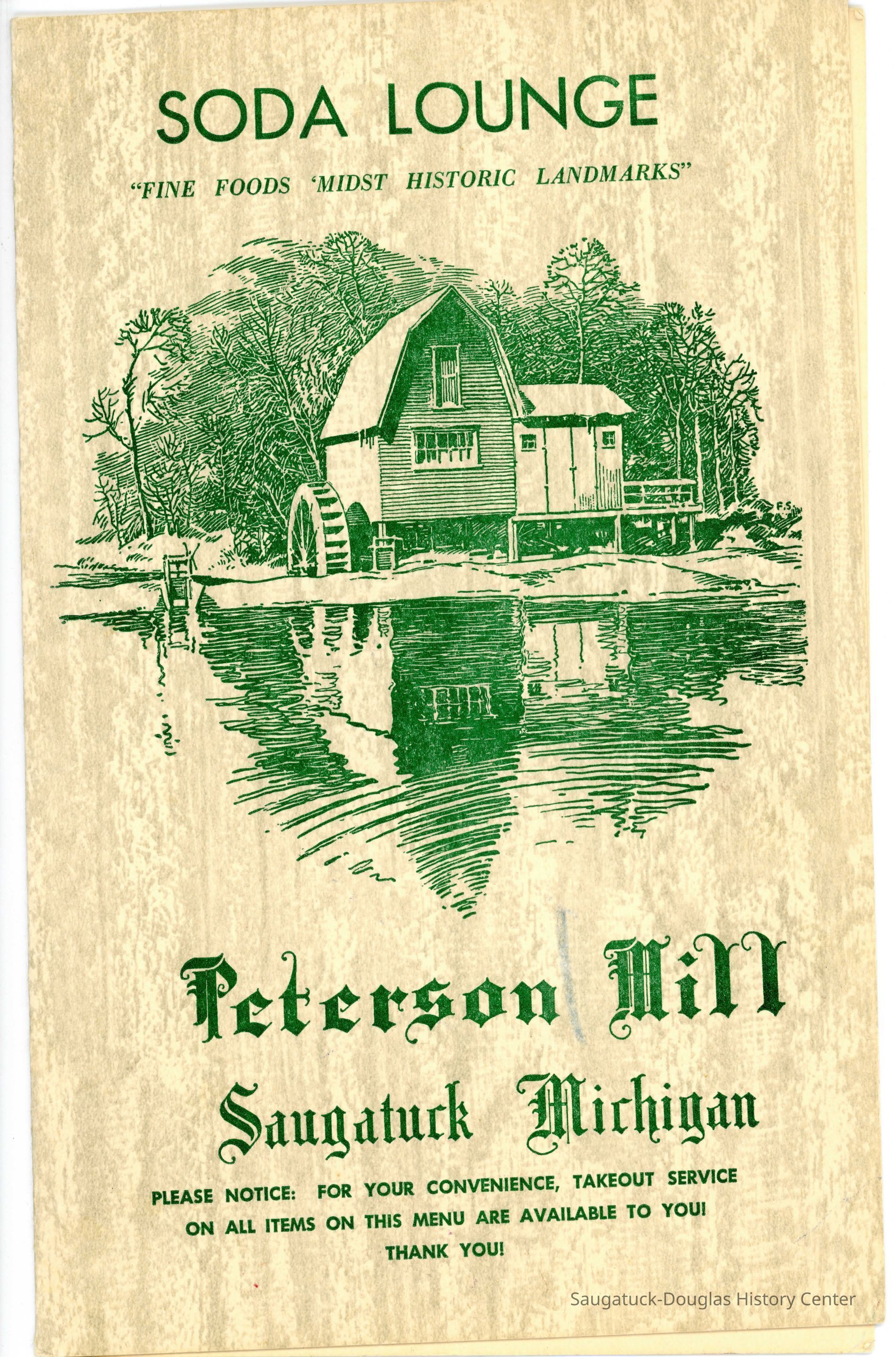 Peterson Mill Menu