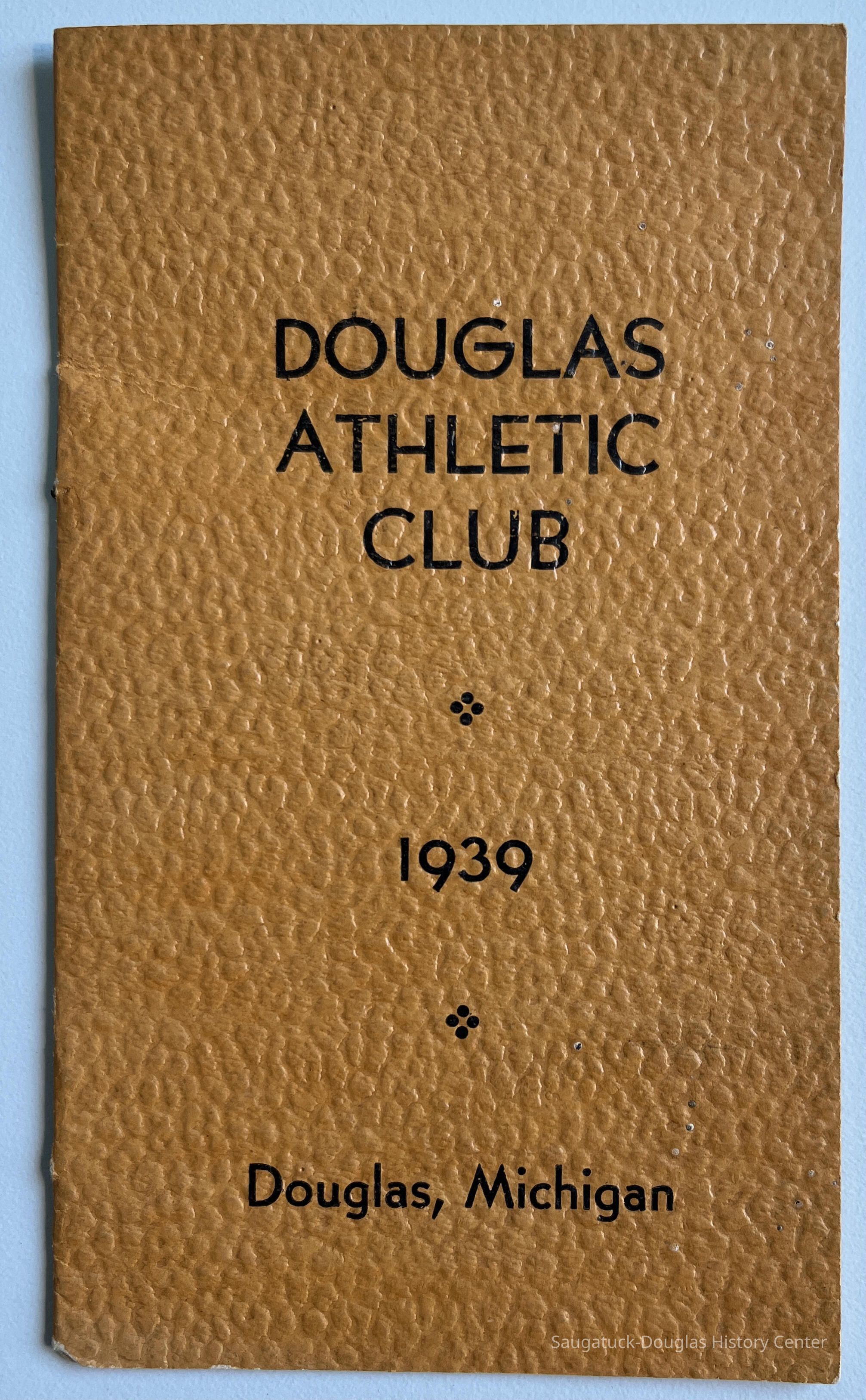          Douglas Athletic Club by-laws booklet picture number 1
   
