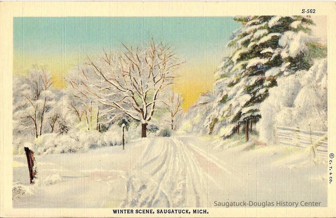 Winter Scene, Saugatuck, Mich; Origsize: 3 1/2 x 5 1/2