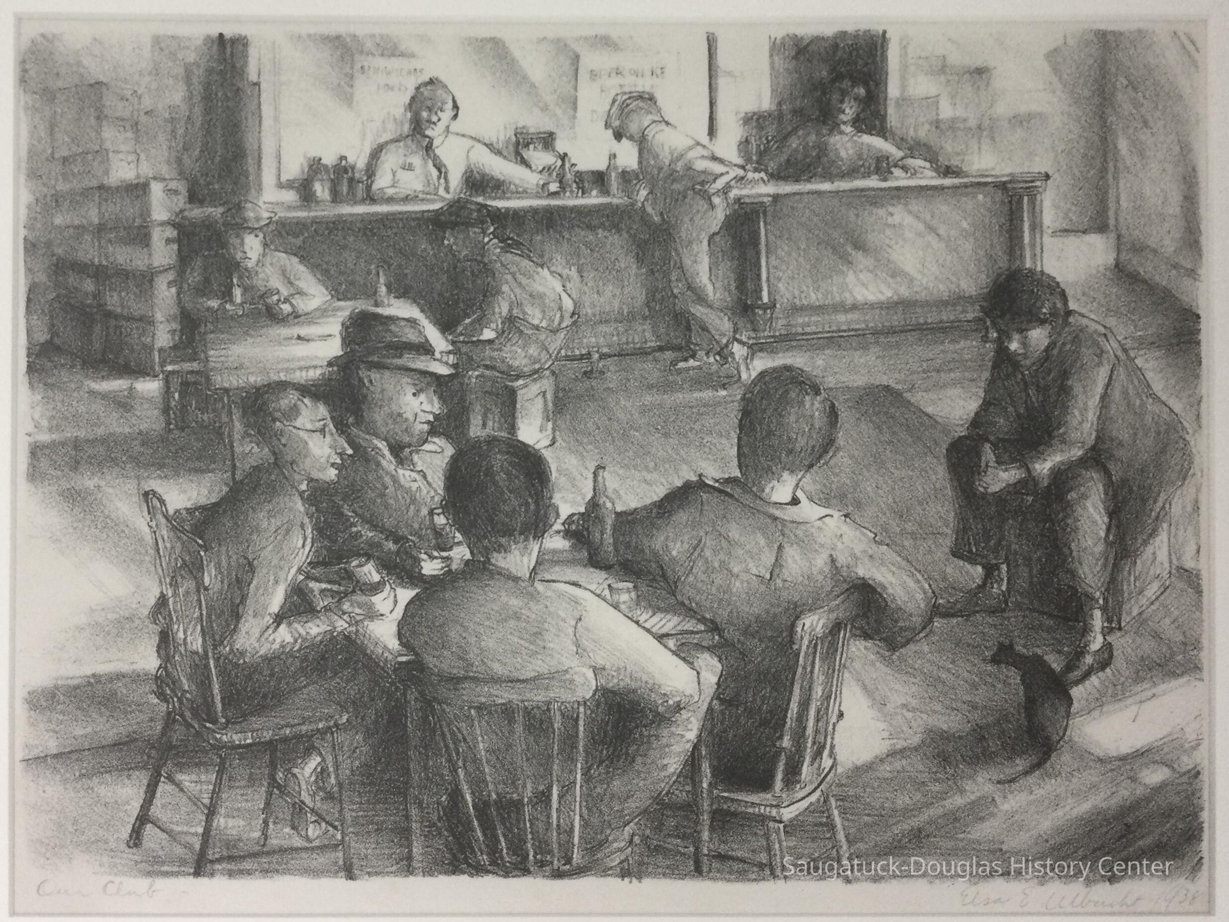          Print of a bar scene by Elsa Ulbricht
   