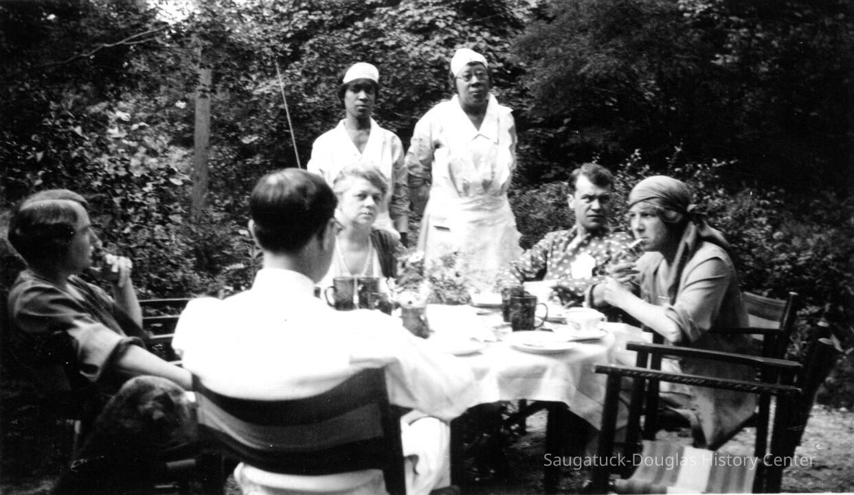          The Garden Party; The photo is described by Jim Schmiechen in his July 25, 2000 Tuesday Talk about Hunn: 