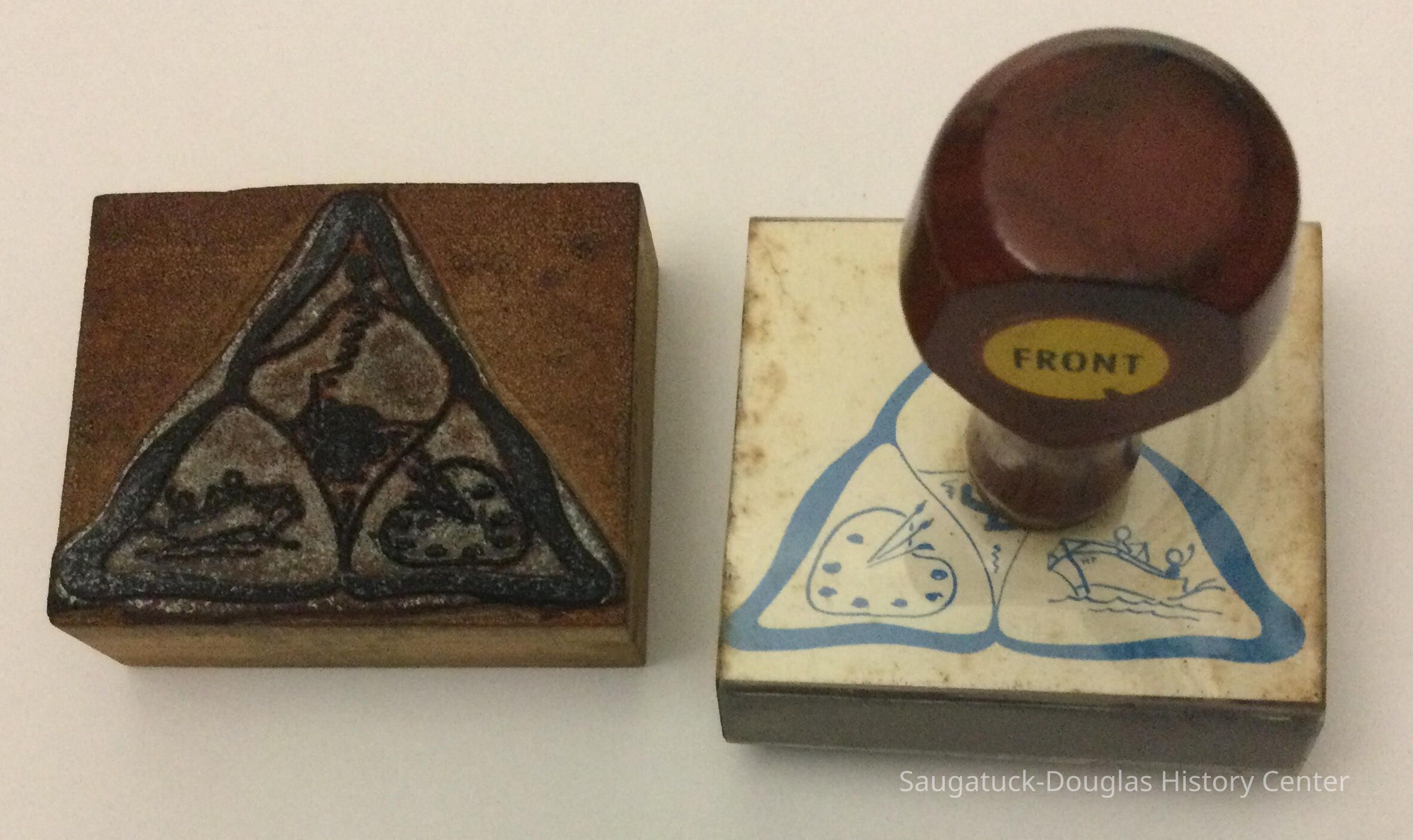 Rubber Stamp with Saugatuck Logo