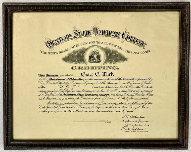          Teachers college certificate
   