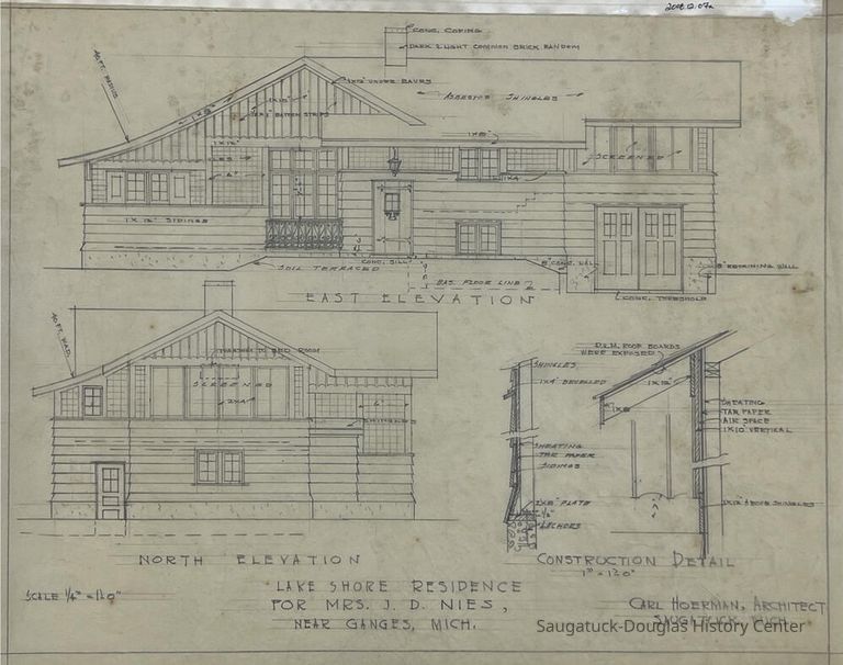          Lake Shore Residence/For Mrs. J. D. Nies,/Near Ganges, Mich. (Nies) picture number 1
   