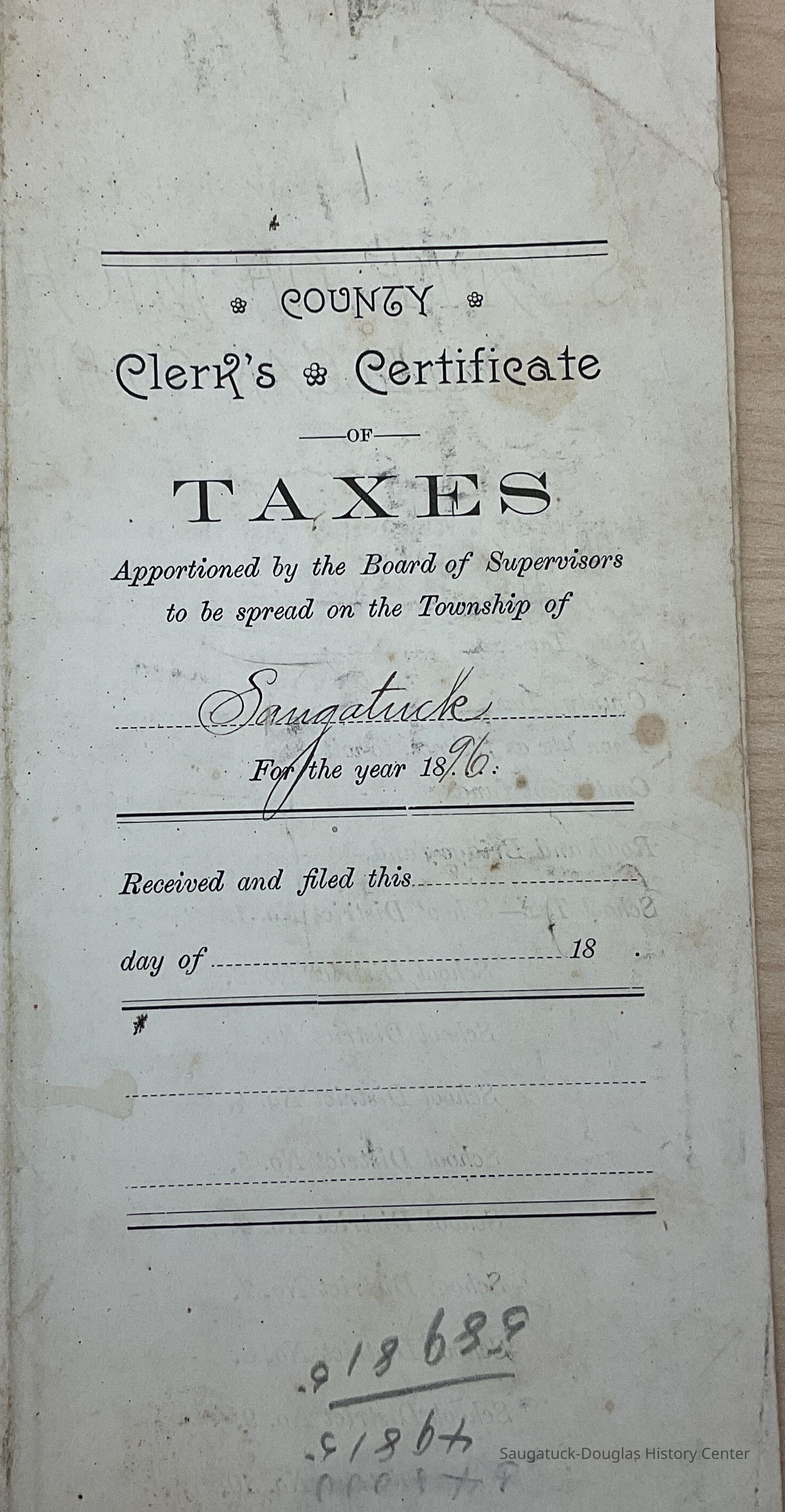          County of Allegan Clerk's Certificate of taxes picture number 1
   