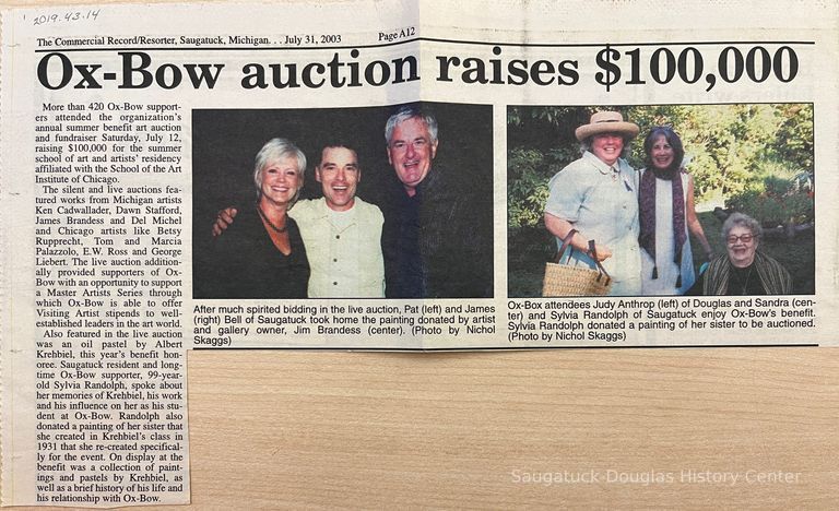          Ox-Bow Auction Raises $100,000 picture number 1
   