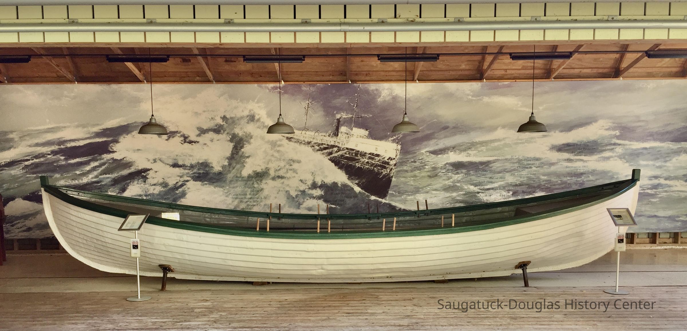 The lifeboat exhibit was completed in 2012.