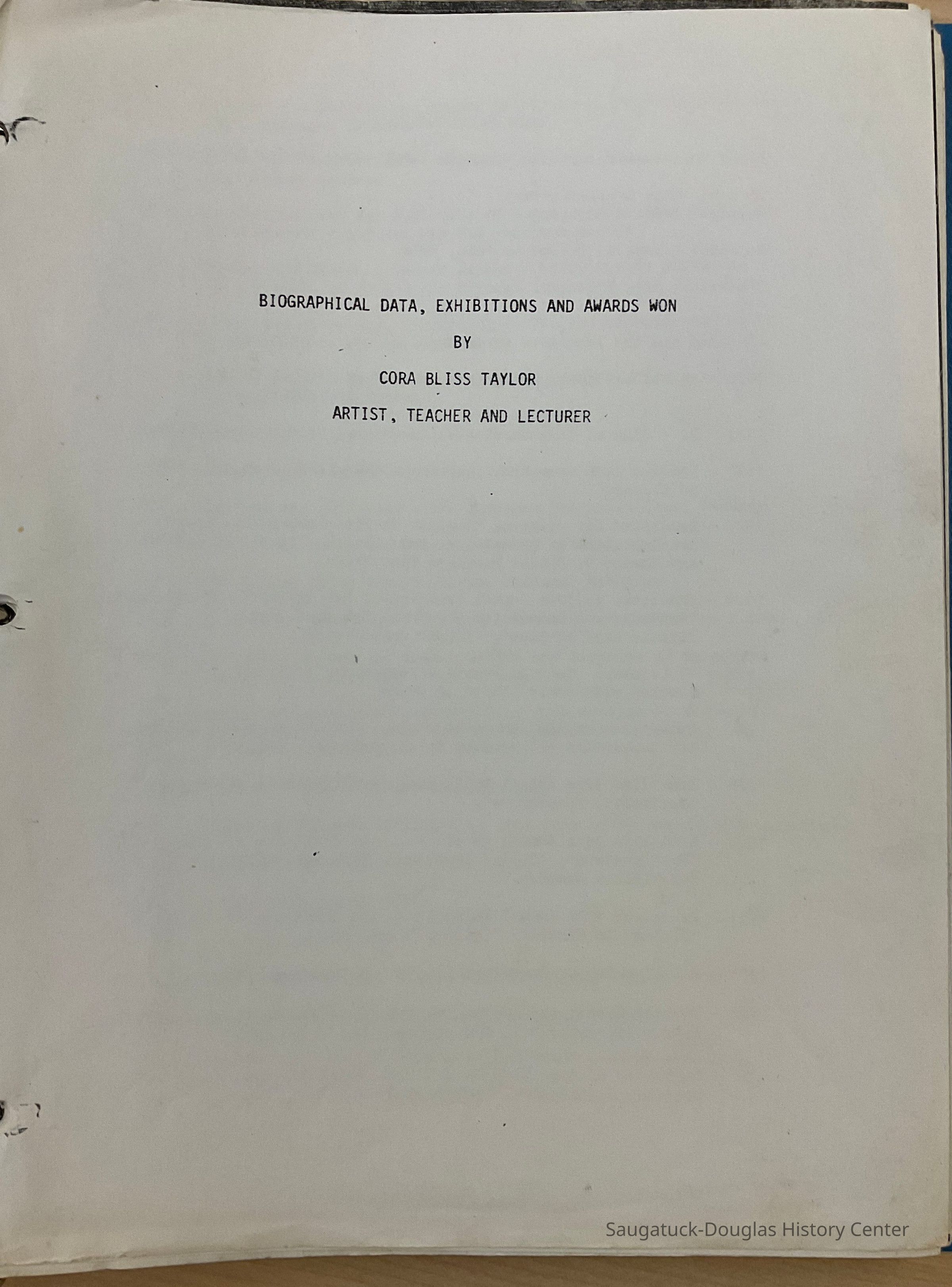 Cora Bliss Taylor scrapbook picture number 1