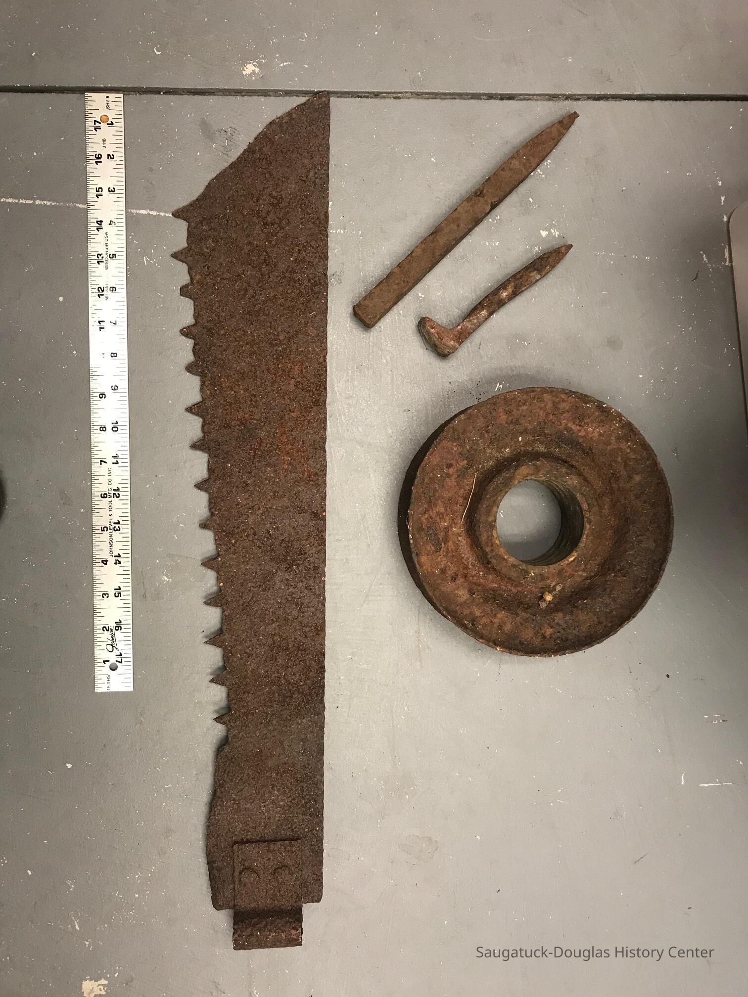 Iron items found near Pier Cove