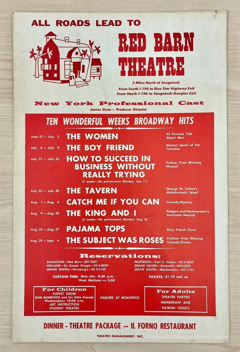          Red Barn Theatre Poster 1966 picture number 1
   