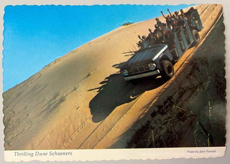          Thrilling Dune Schooners front. Photo by John Penrod; Located in postcard binder 2 water
   