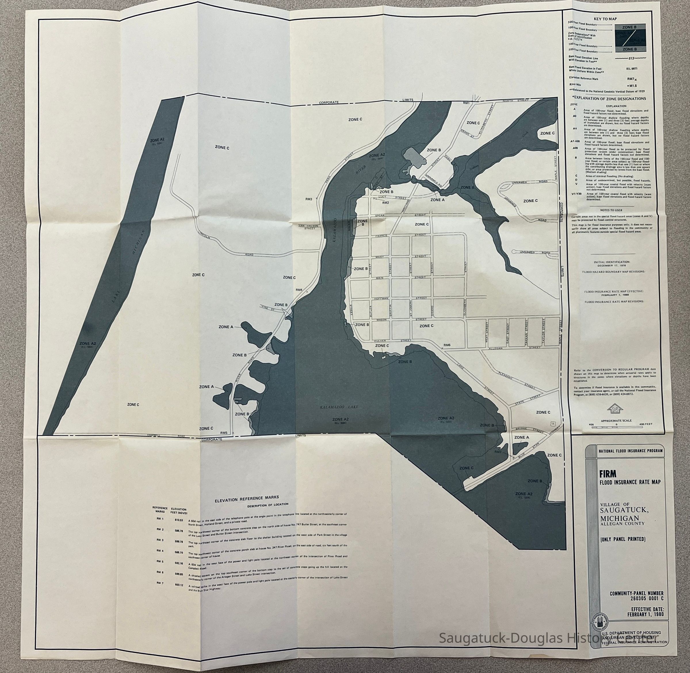          National Flood Insurance Rate Map of Saugatuck picture number 1
   