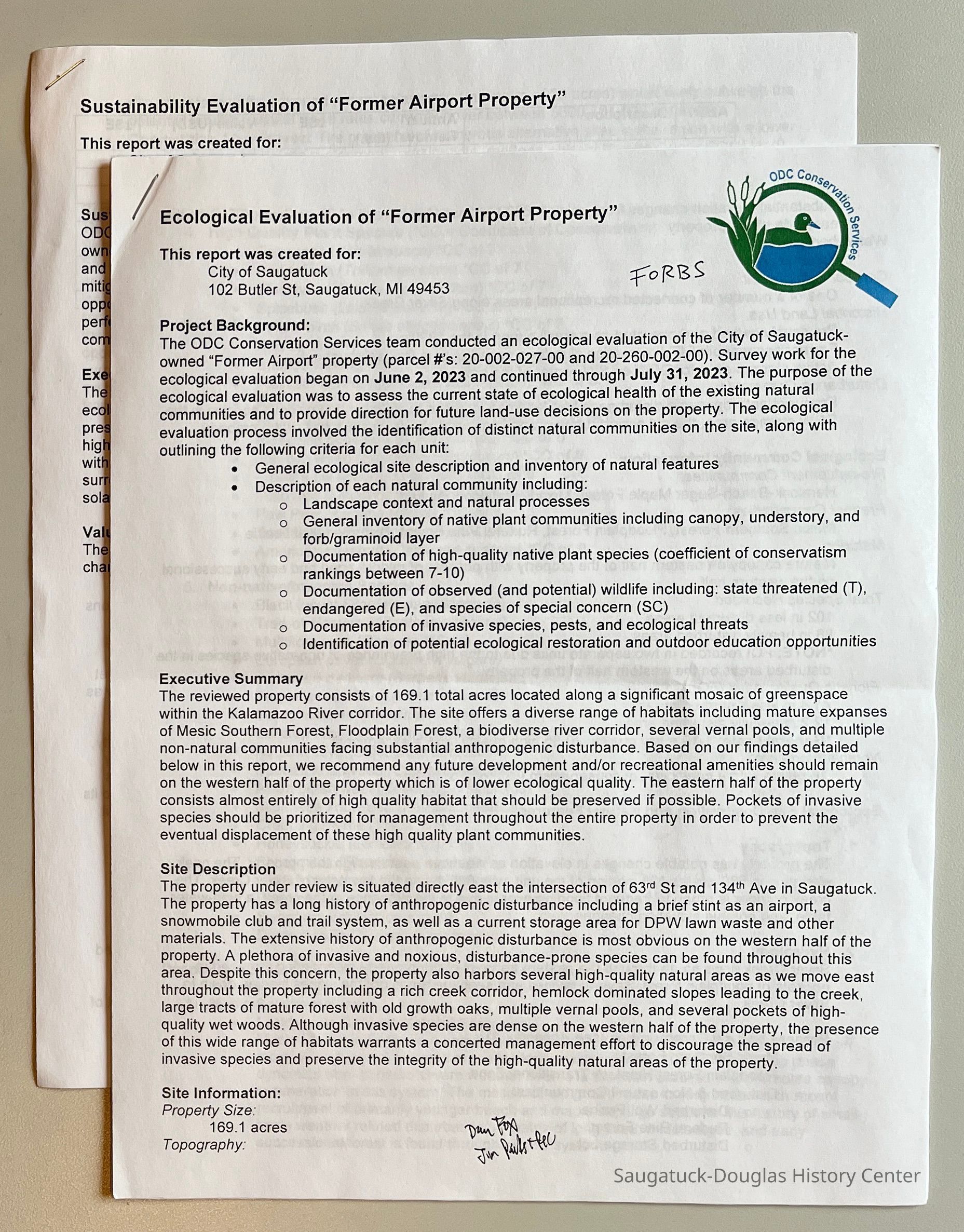 Ecological Evaluation of