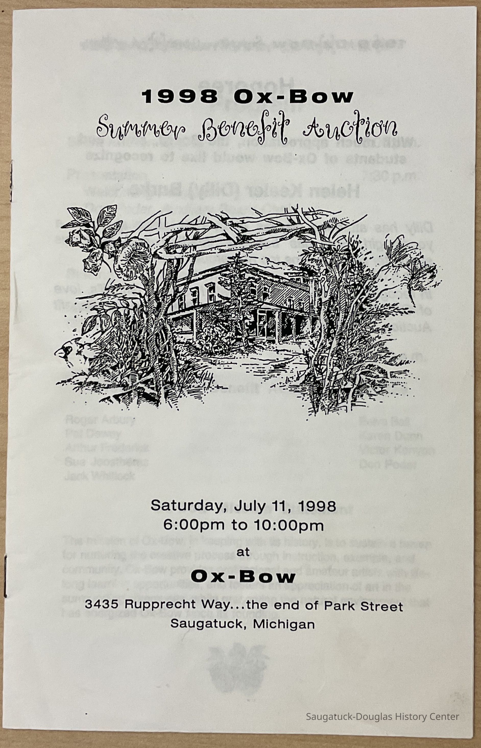 Ox-Bow Summer Benefit program, 1998 picture number 1