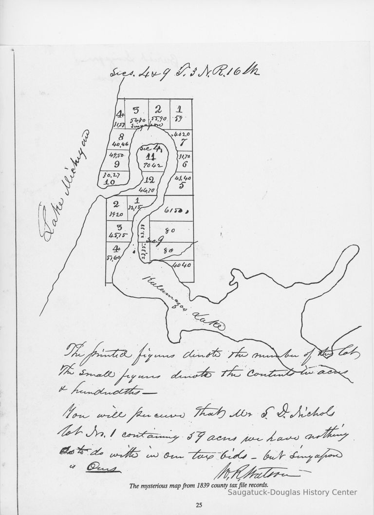          Map of Singapore from the 1839 county tax file records
   