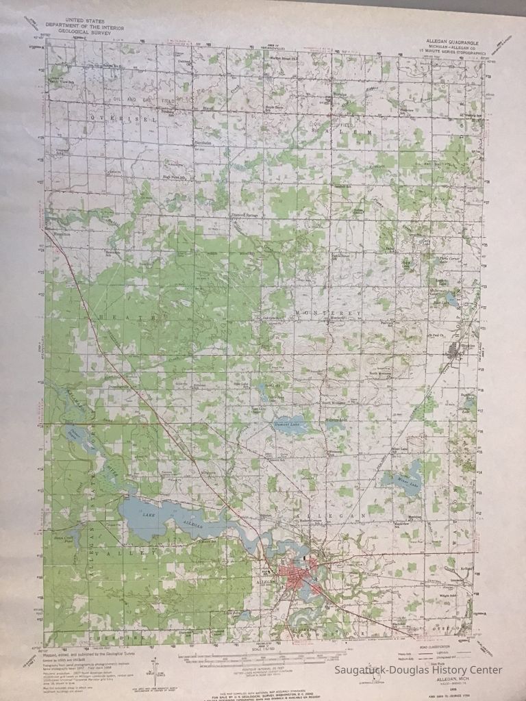 Allegan Quadrangle Map