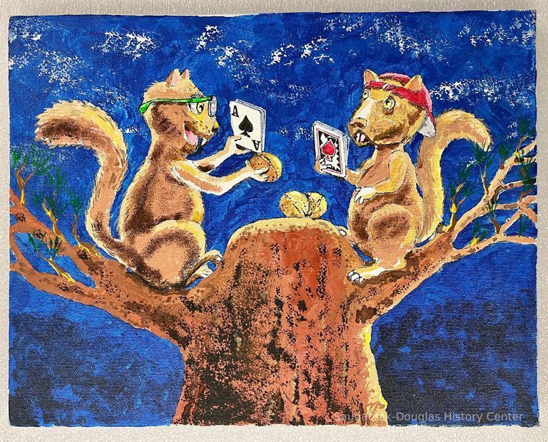          Squirrels playing cards picture number 1
   