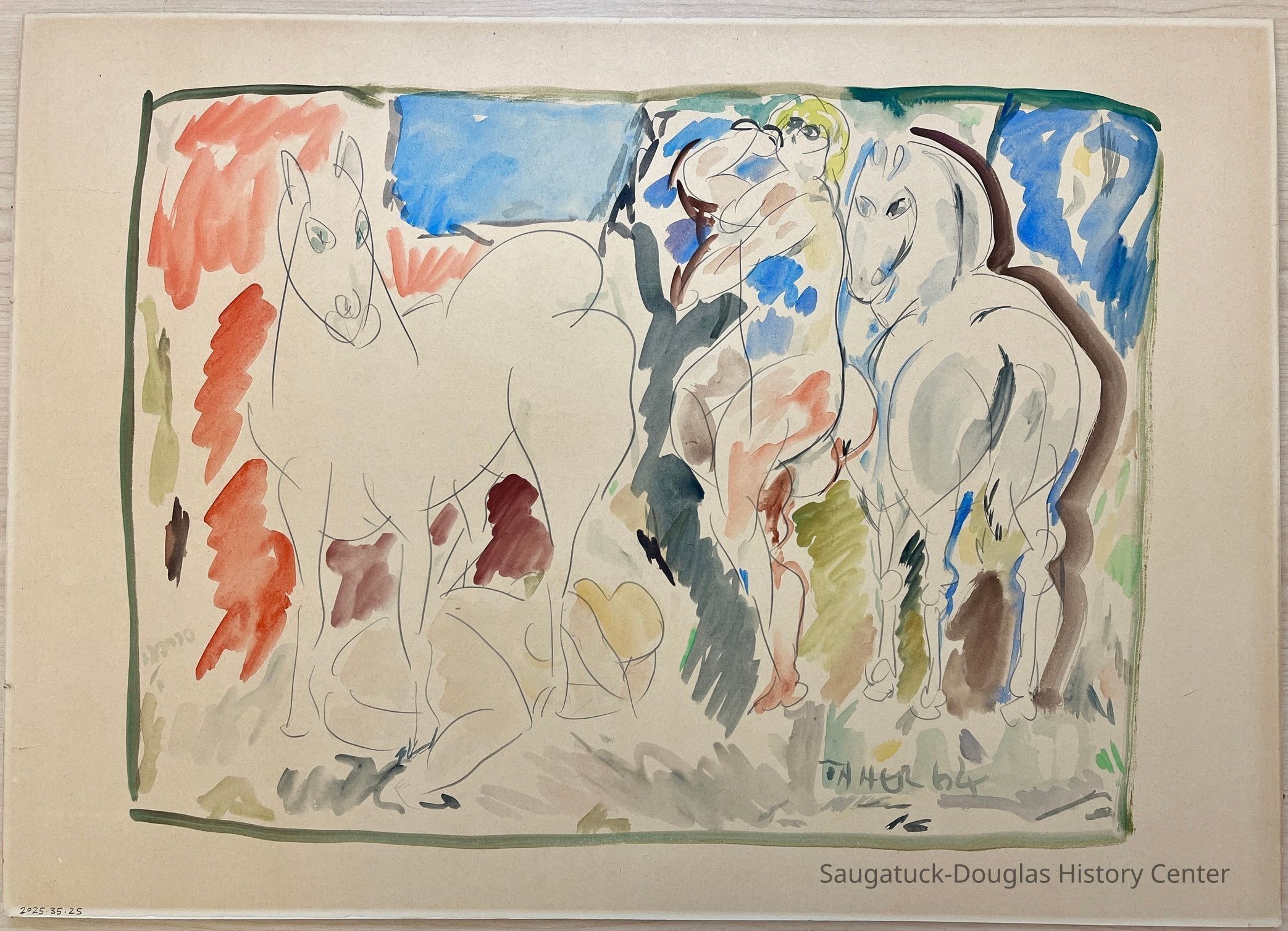          Two horses, two women picture number 1
   